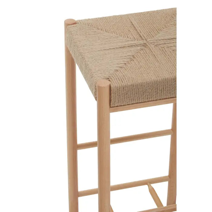 Bazaar Natural Wood Bar Stool