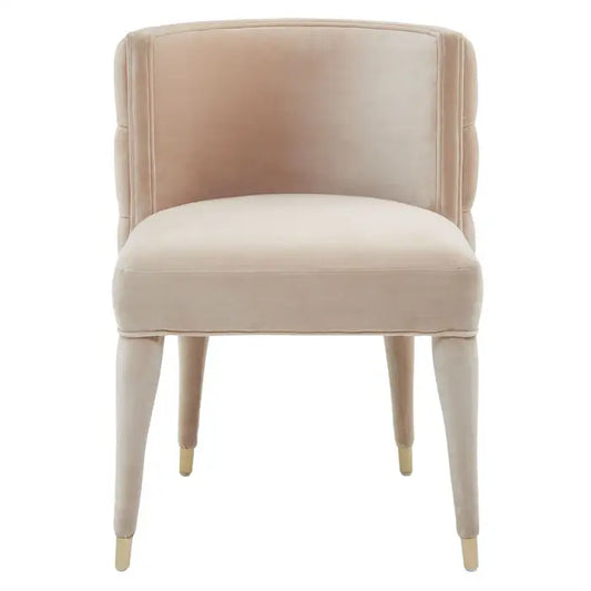 Vici Beige Tufted Backrest Chair