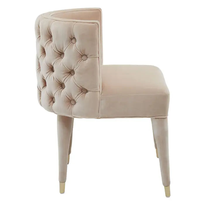 Vici Beige Tufted Backrest Chair