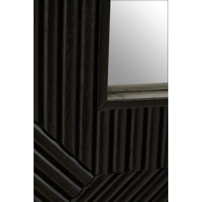 Jackdaw Black Finish Wooden Wall Mirror