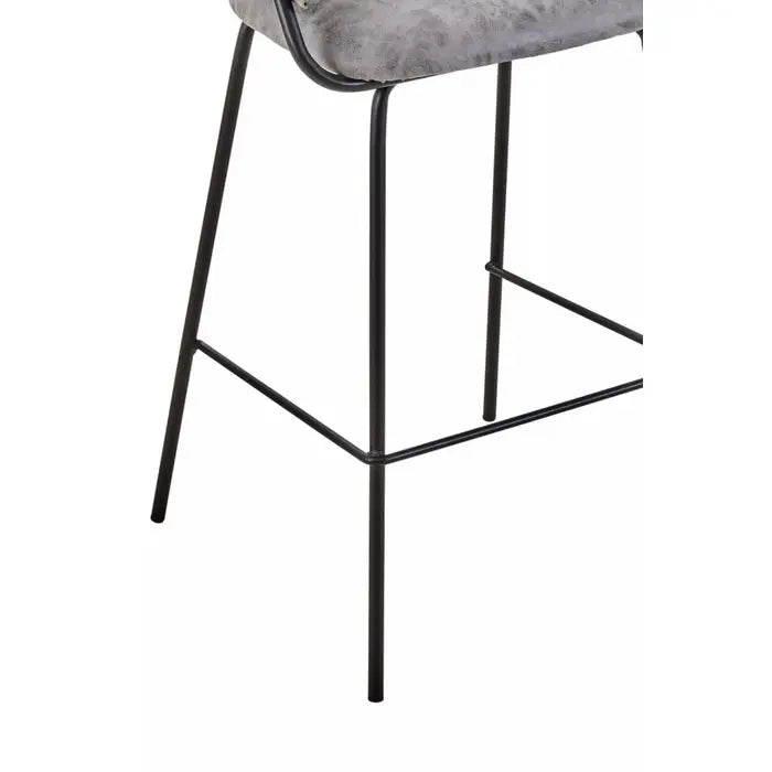 Totem Grey Faux Leather Bar Chair