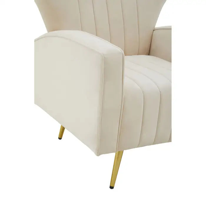 Halo Natural Velvet Armchair