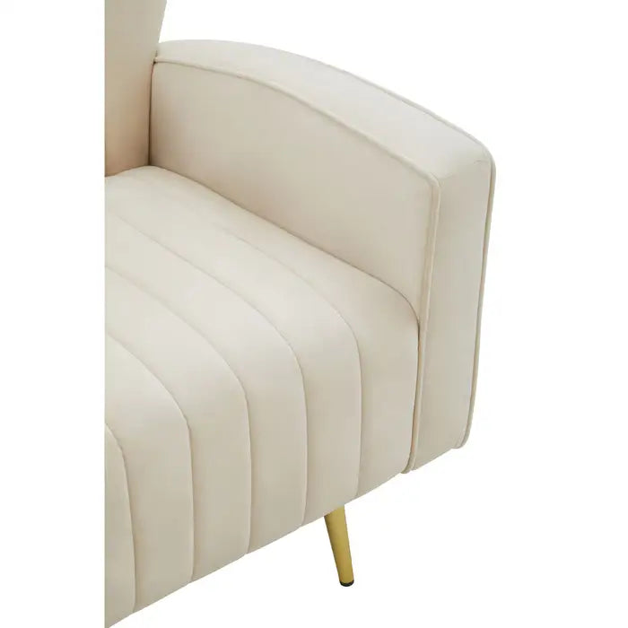 Halo Natural Velvet Armchair