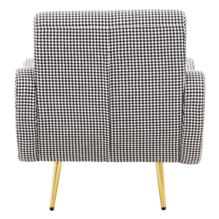 Heather Black And White Checked Armchair
