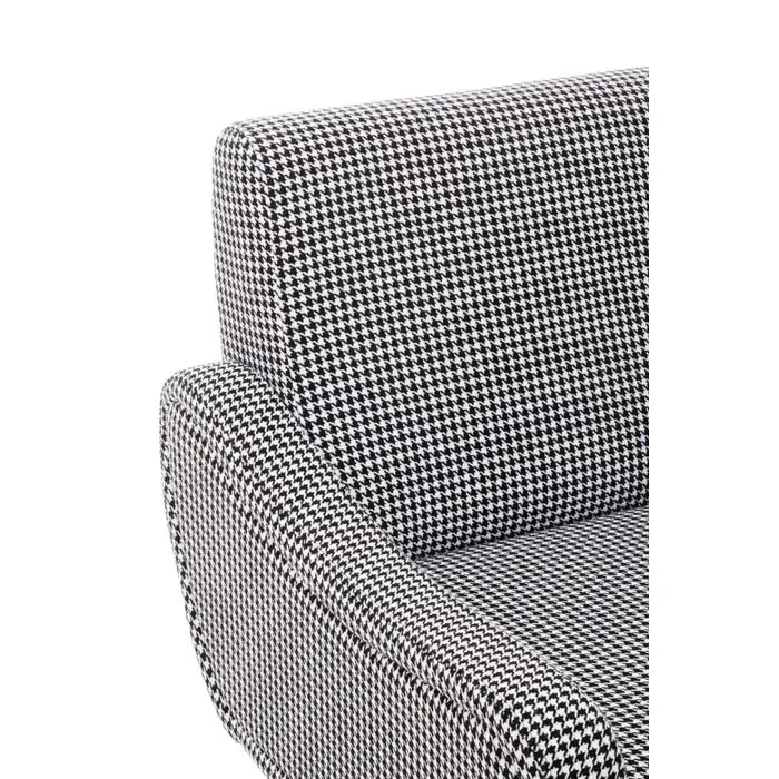 Heather Black And White Checked Armchair