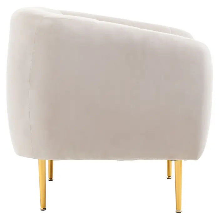 Yolanda Silver Grey Velvet Armchair