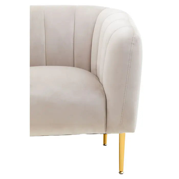 Yolanda Silver Grey Velvet Armchair