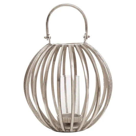 Aria Silver Finish Lantern