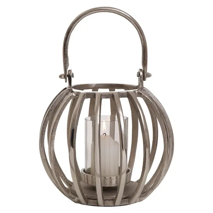 Aria Silver Finish Lantern