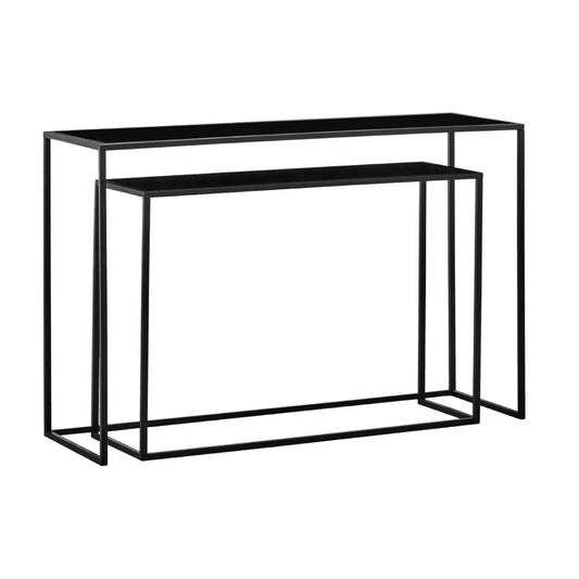 Aventus Set Of Two Black Console Tables