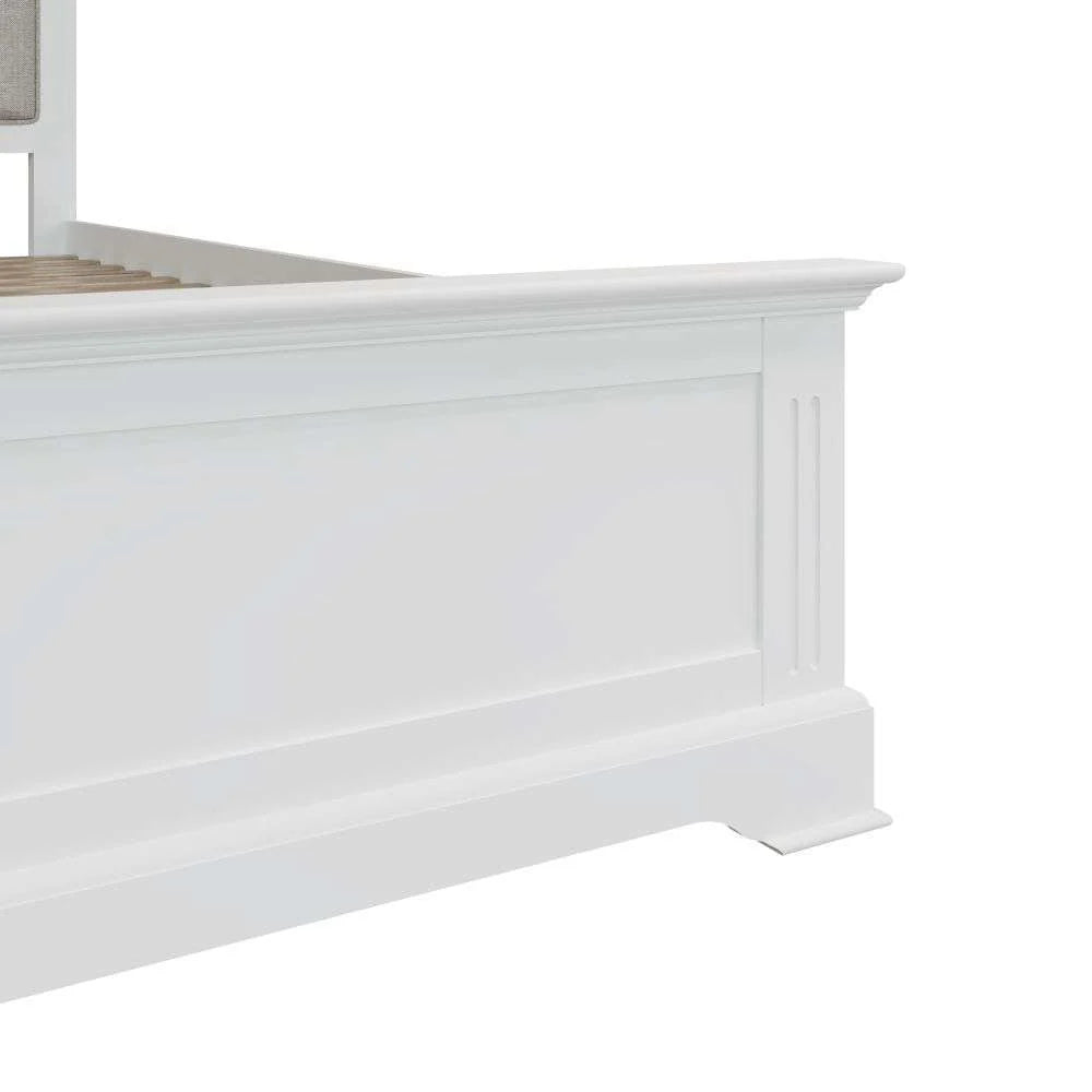 Bordeaux White King Size Bed