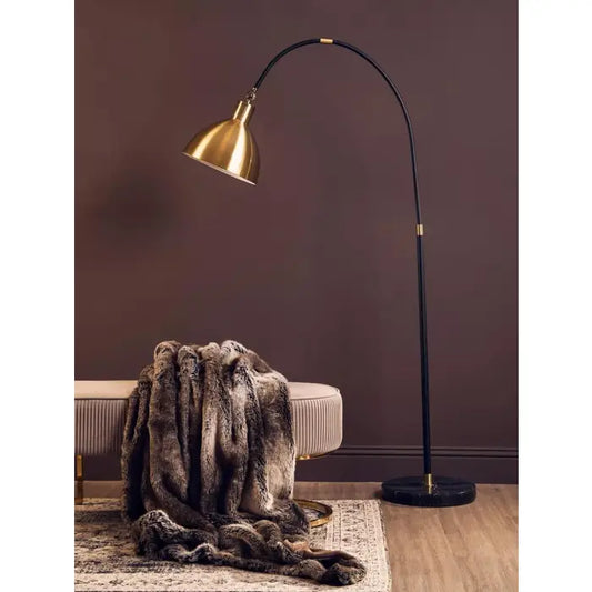 Soft touch luxurious Belsey Luna faux fur throw in Mocha Ombre.