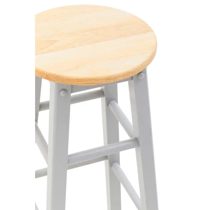 Chesher Natural and Grey Wood Bar Stool