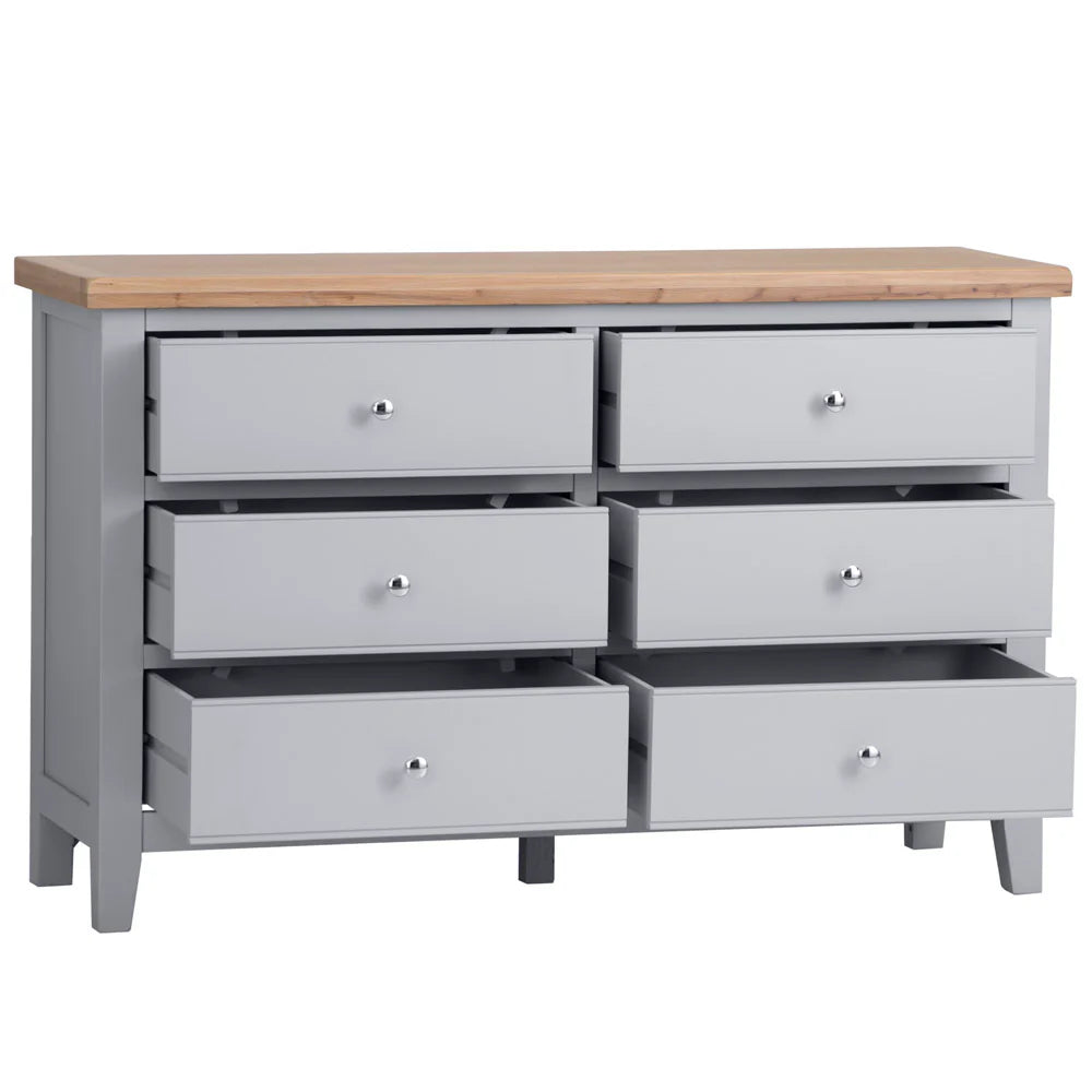 Ernest Bedroom Grey - 6 Drawer chest