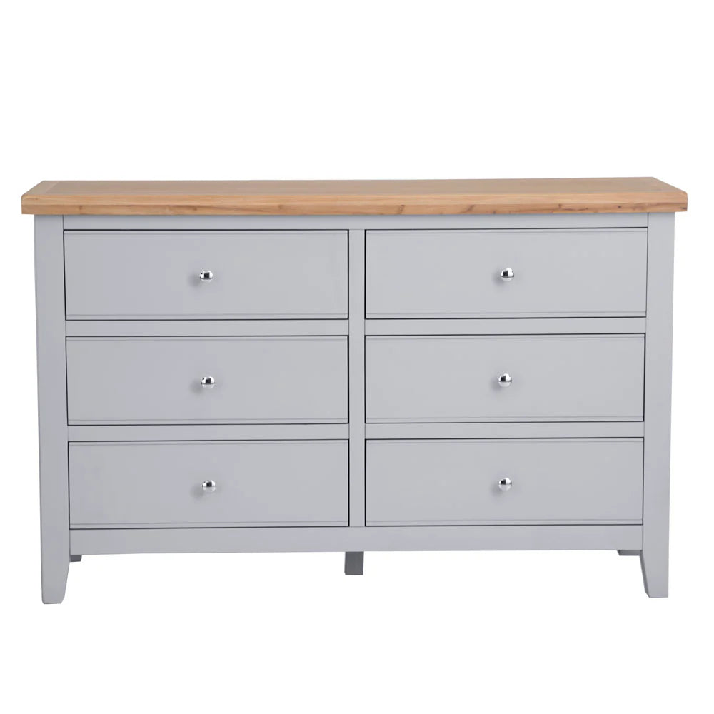 Ernest Bedroom Grey - 6 Drawer chest