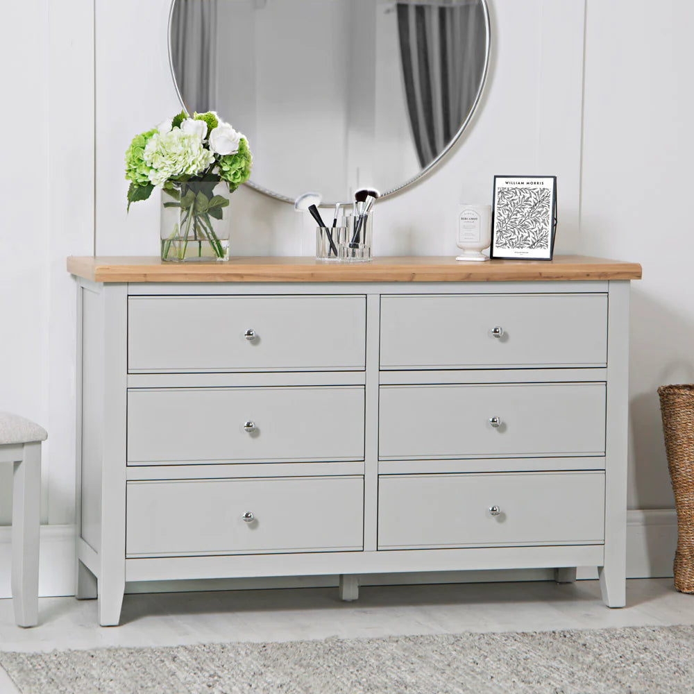 Ernest Bedroom Grey - 6 Drawer chest