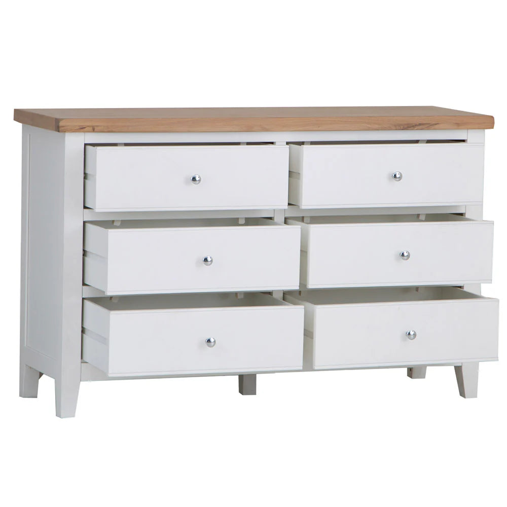 Ernest Bedroom White - 6 Drawer chest