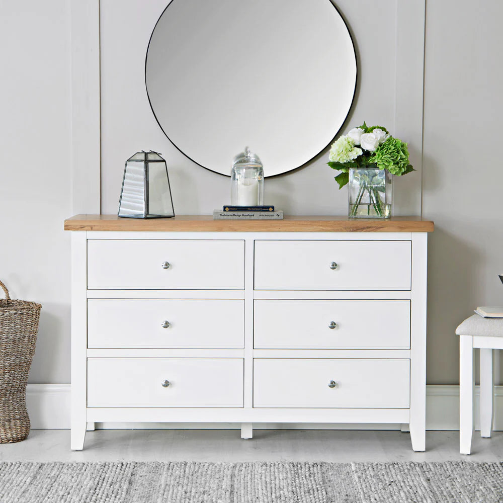 Ernest Bedroom White - 6 Drawer chest