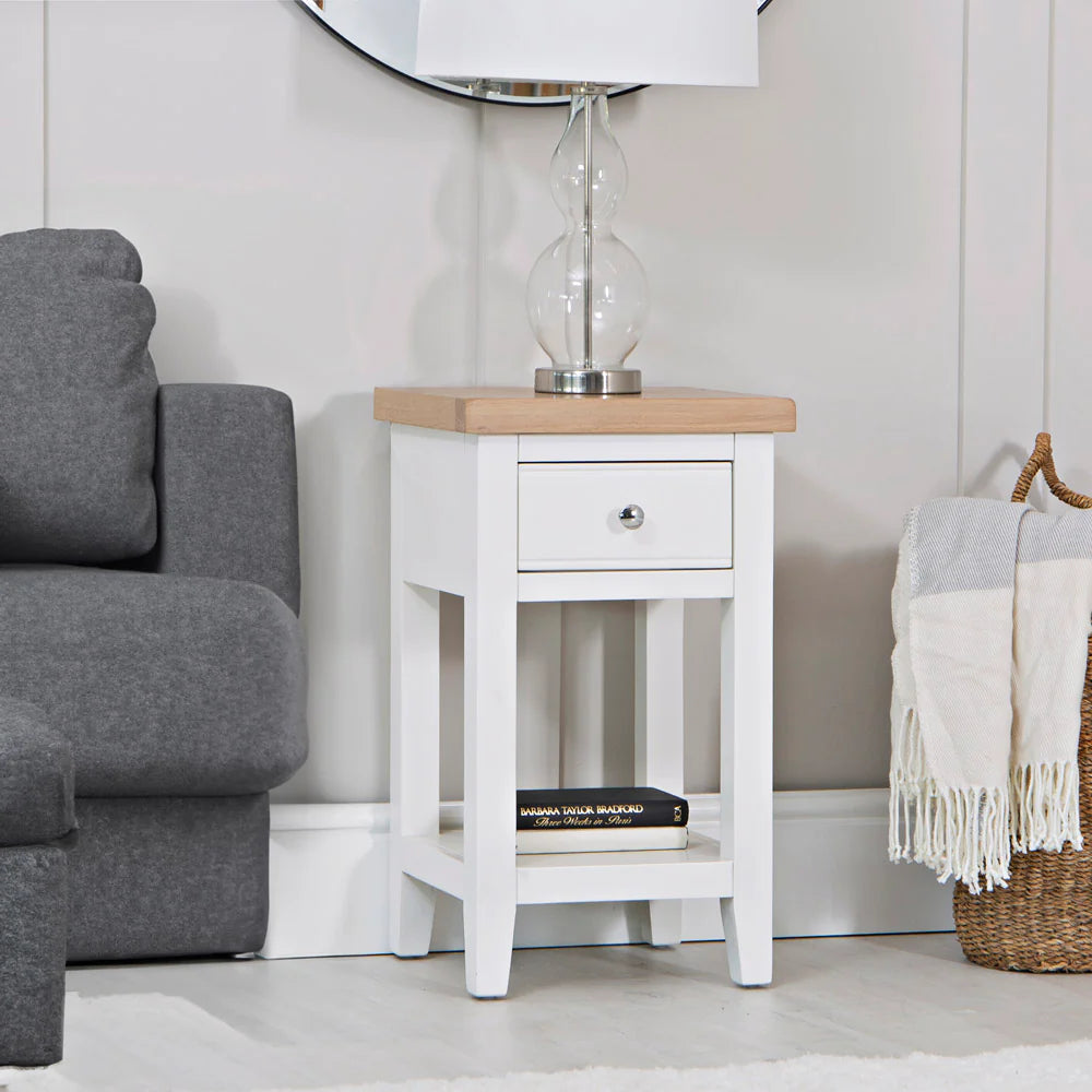 Ernest Dining White - Lamp table