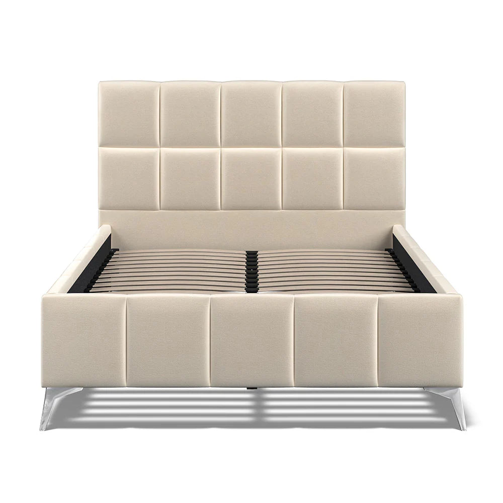 Fabric Bed Brunel Beige - 4'6 Fabric Bedframe