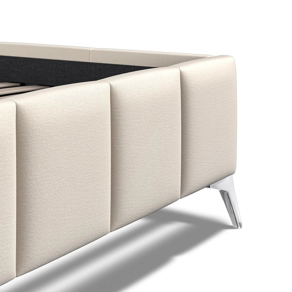 Fabric Bed Brunel Beige - 4'6 Fabric Bedframe