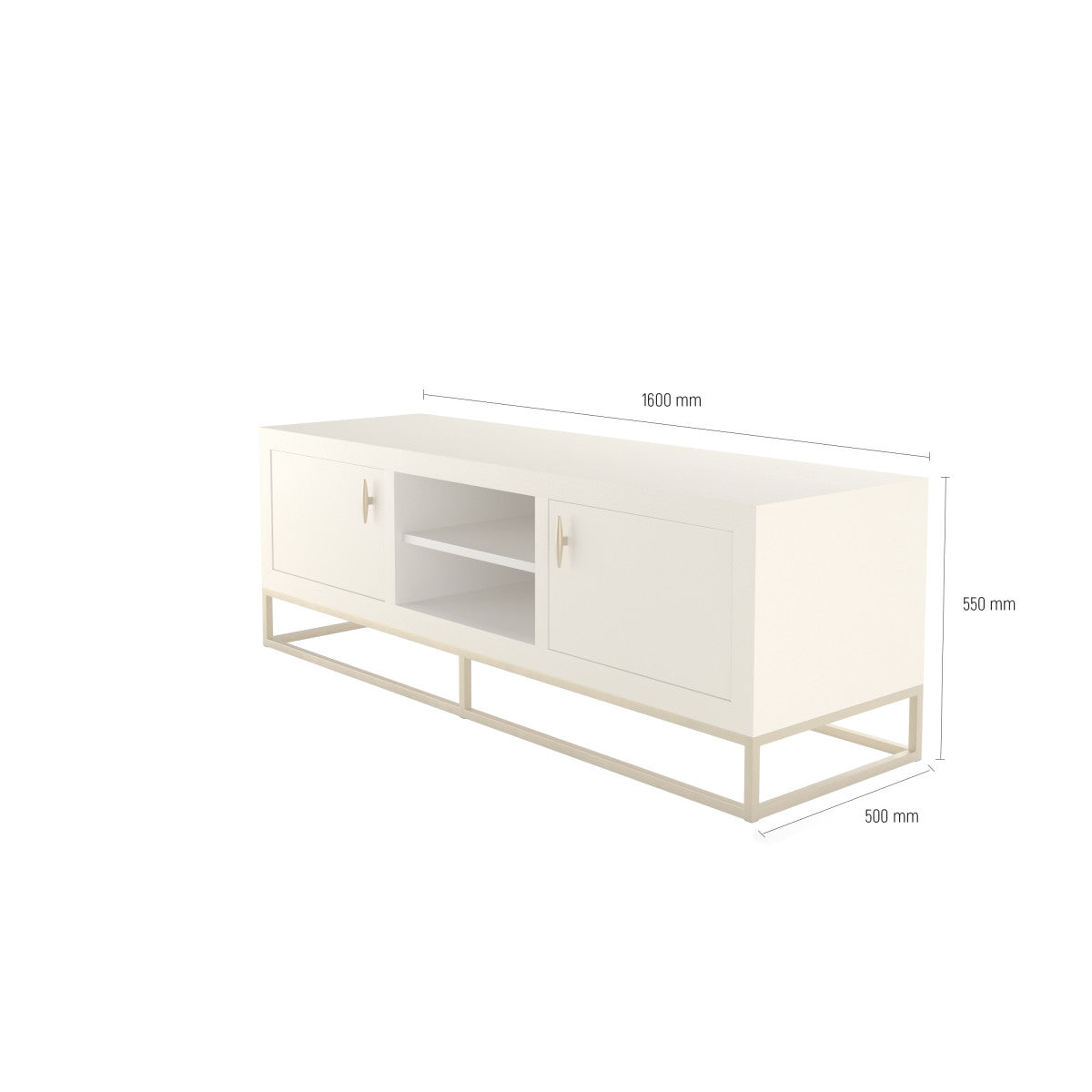 Henley Media Unit In Ivory