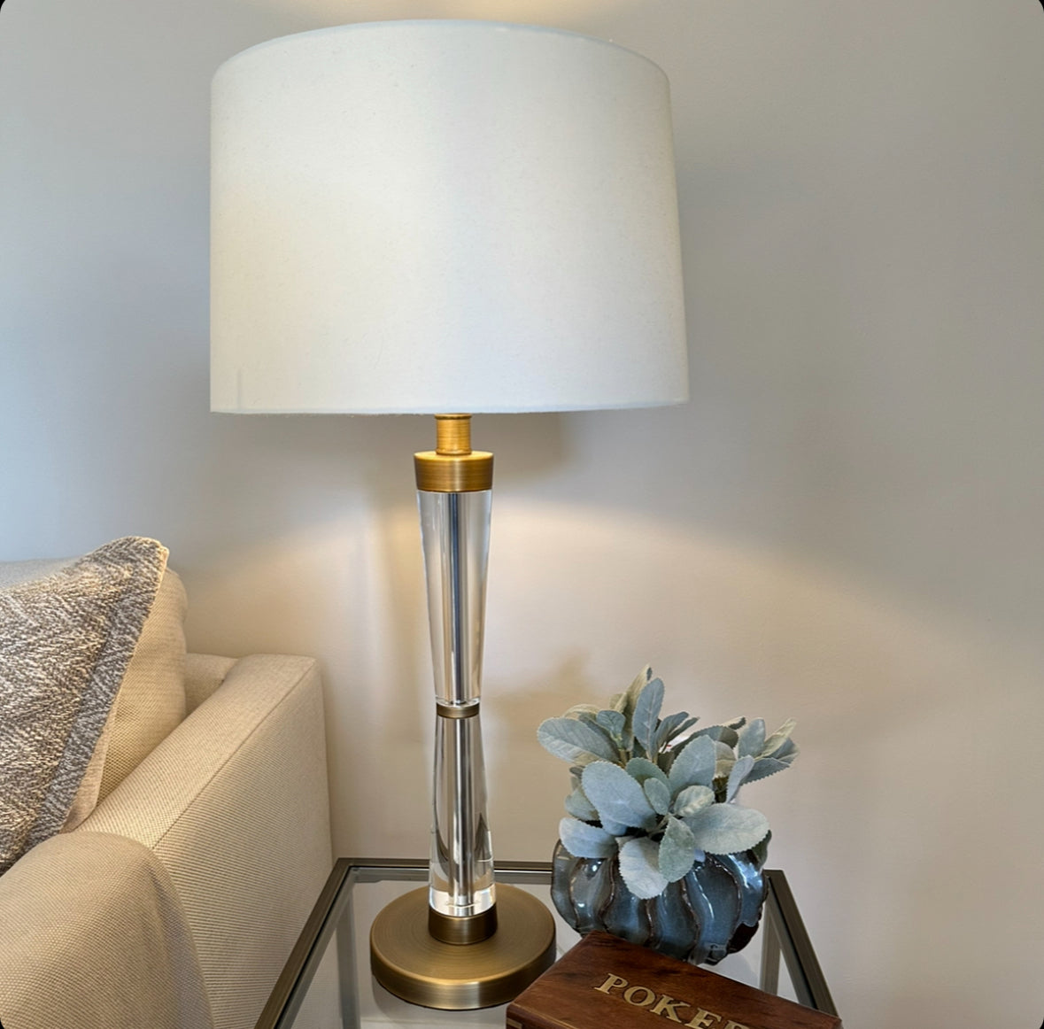 Nova Brass or Smoke Lamp