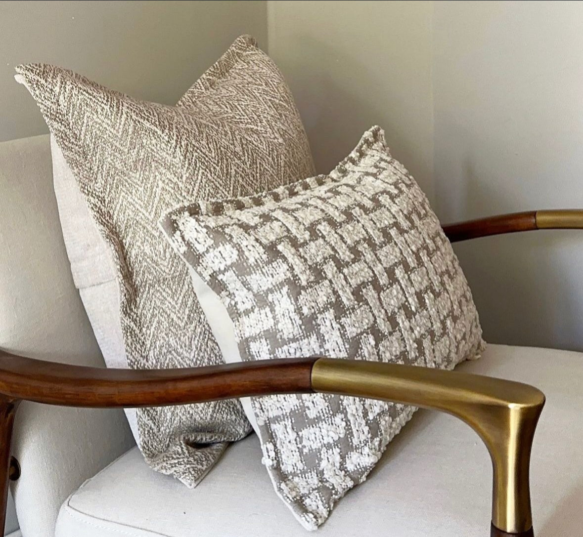 Introduce character to your home with the Chanel cushion. Styled on its own or with an array of contrasting fabrics, this completely unique piece brings elegance and eye-catching textures to any pillow vignette.