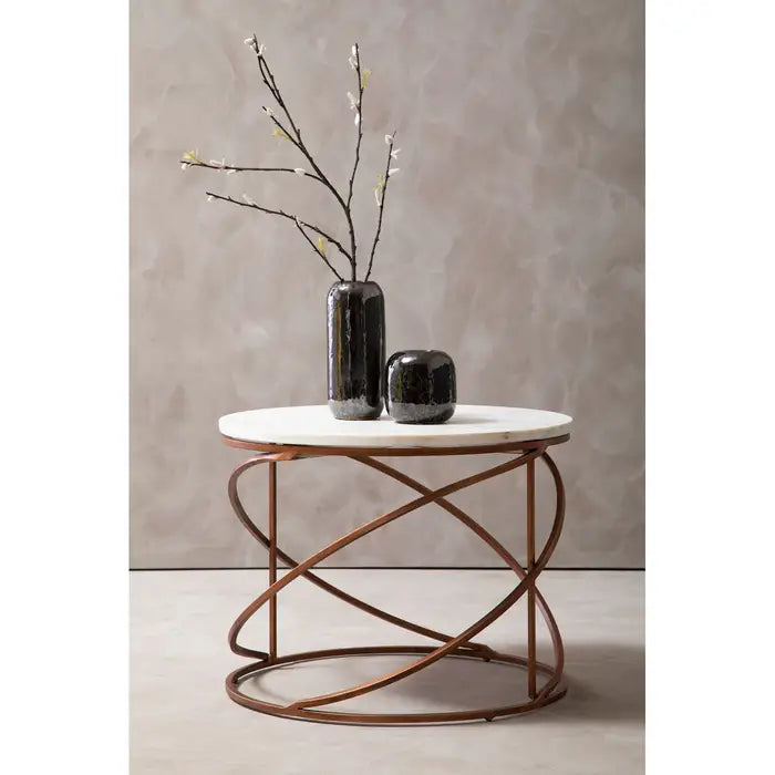 Marble & Copper Coffee Table