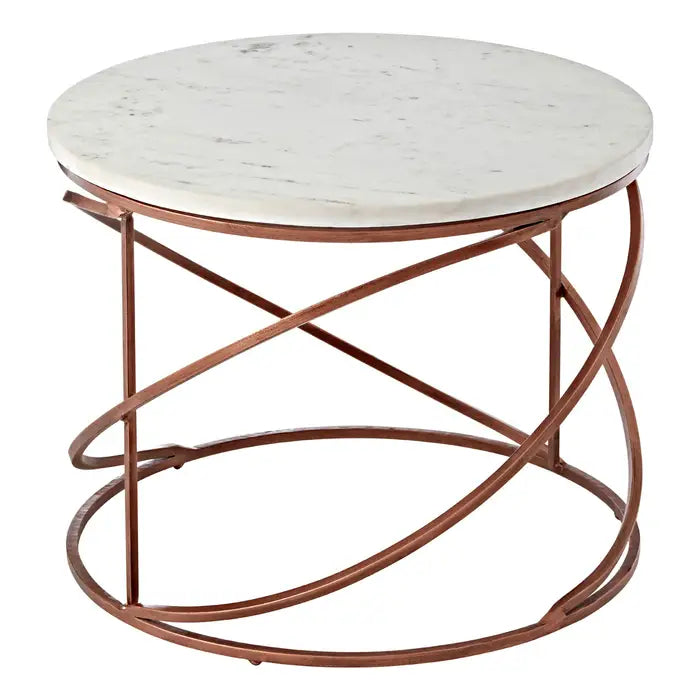 Marble & Copper Coffee Table