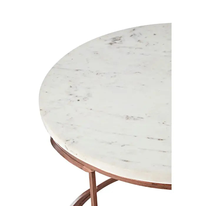 Marble & Copper Coffee Table