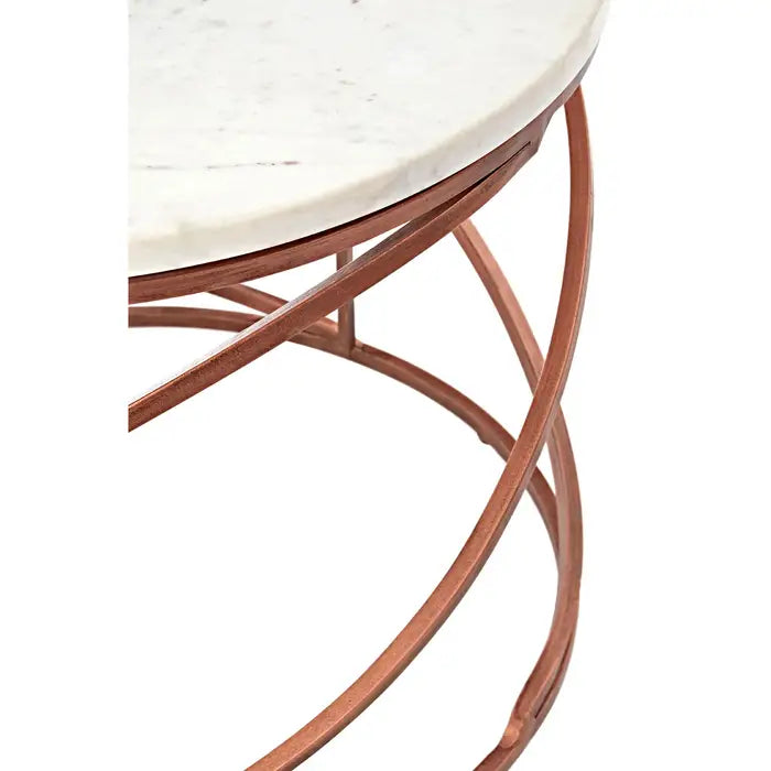 Marble & Copper Coffee Table
