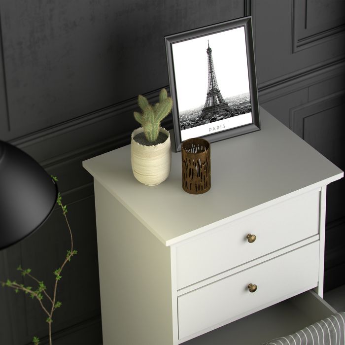 Perth Chest Of 5 Drawers In White
