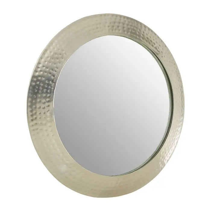 Temple Pewter Finish Wall Mirror