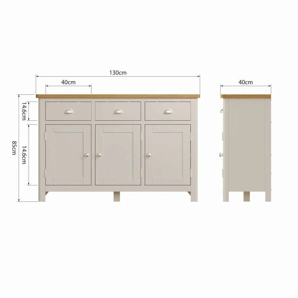 Realto Dining Truffle - 3 Door Sideboard