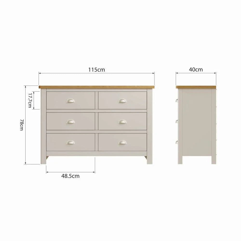 Realto Bedroom Truffle - 6 Drawer Chest