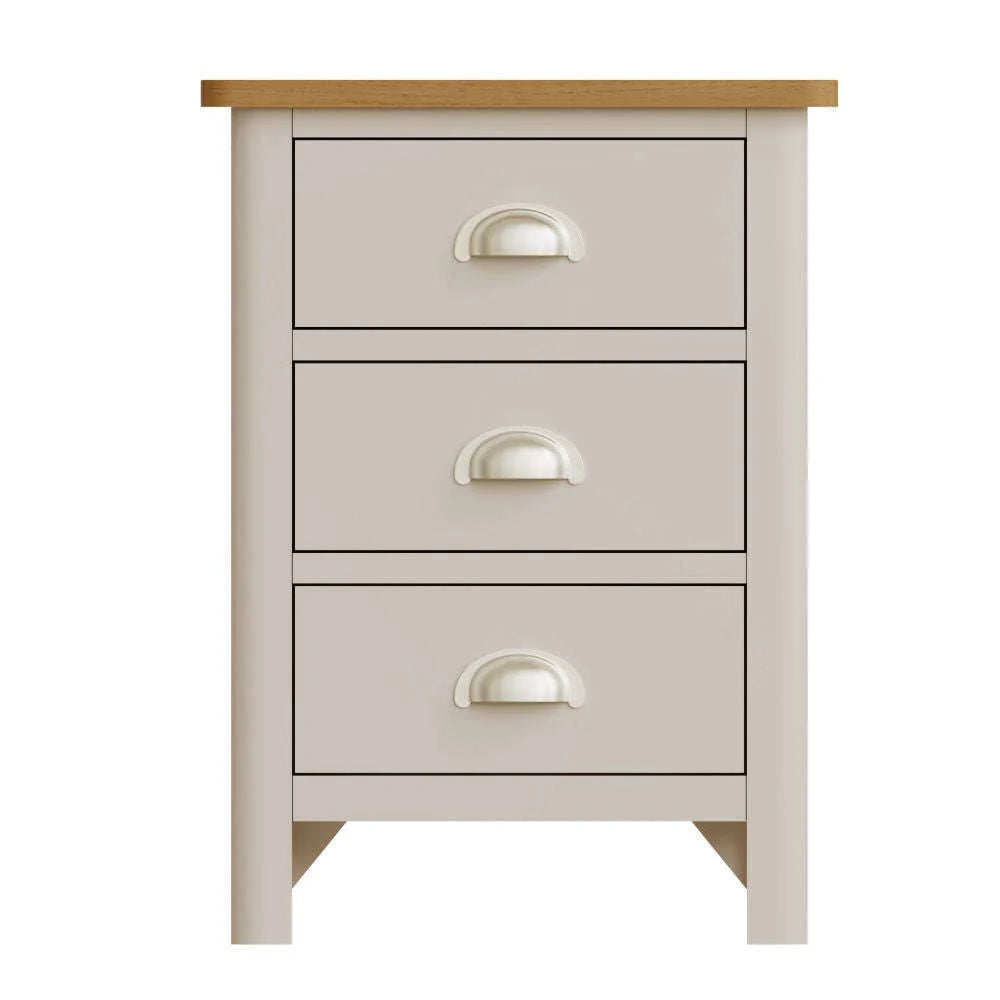 Realto Bedroom Truffle - 3 Drawer Bedside