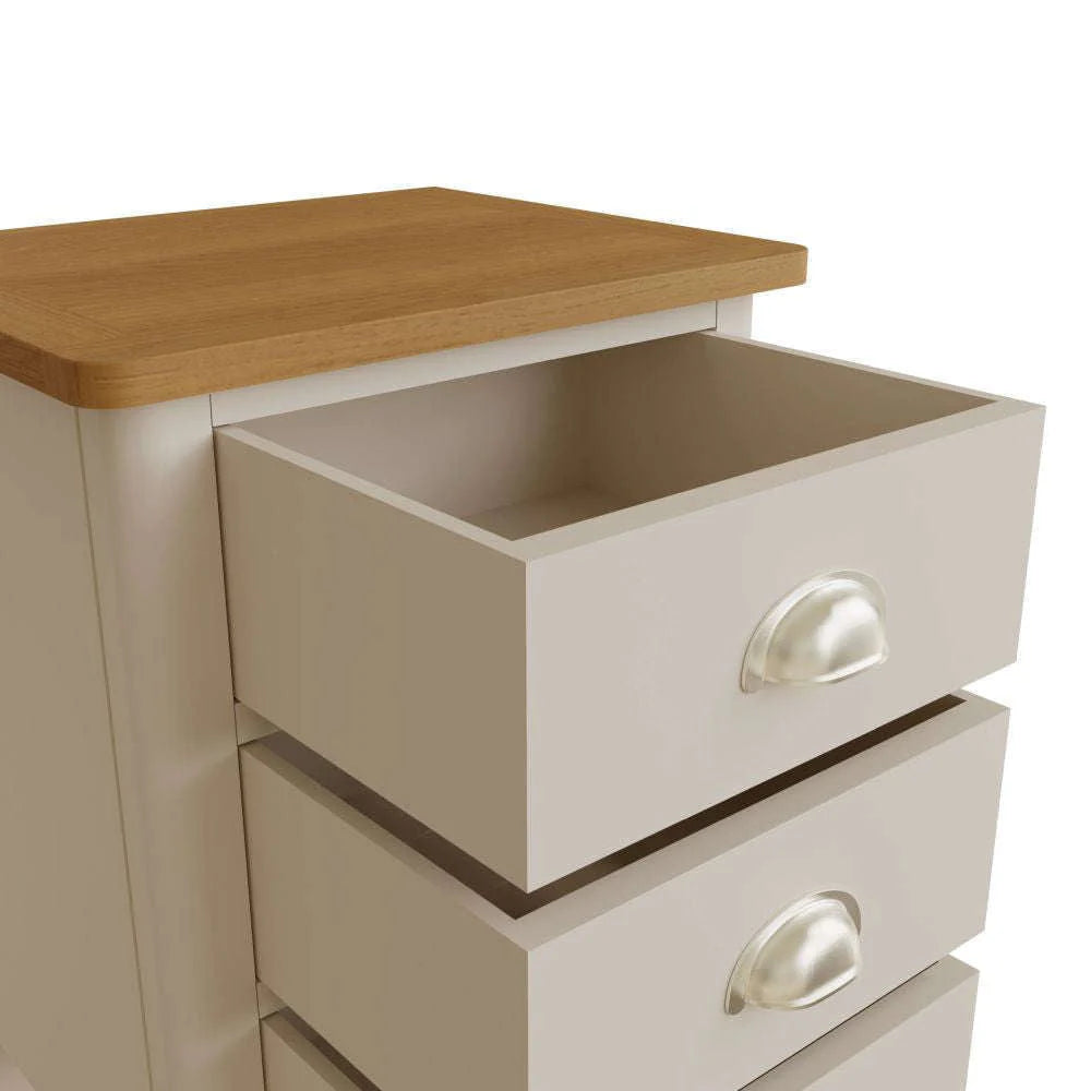 Realto Bedroom Truffle - 3 Drawer Bedside