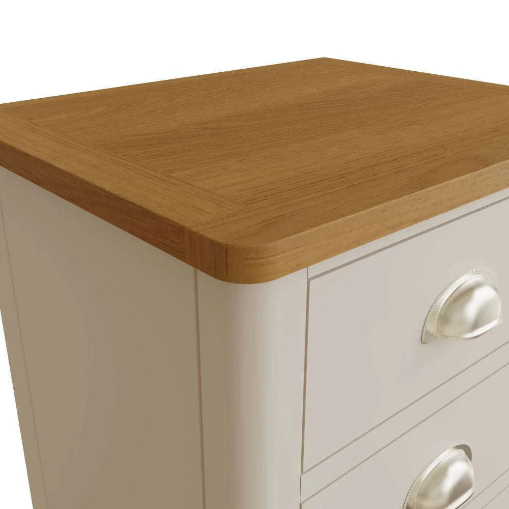 Realto Bedroom Truffle - 3 Drawer Bedside
