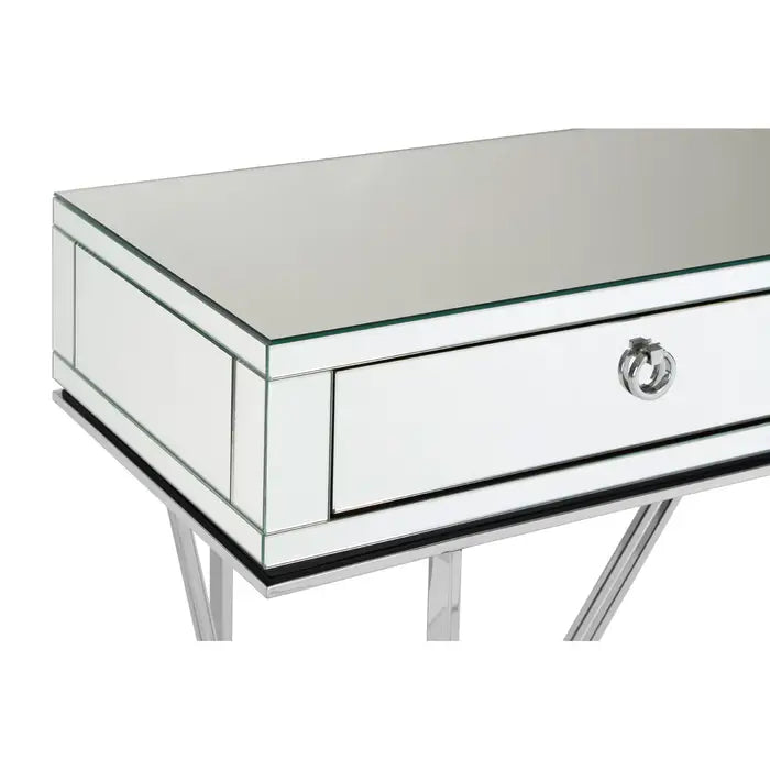 Mirrored 2 drawer stylish console table.