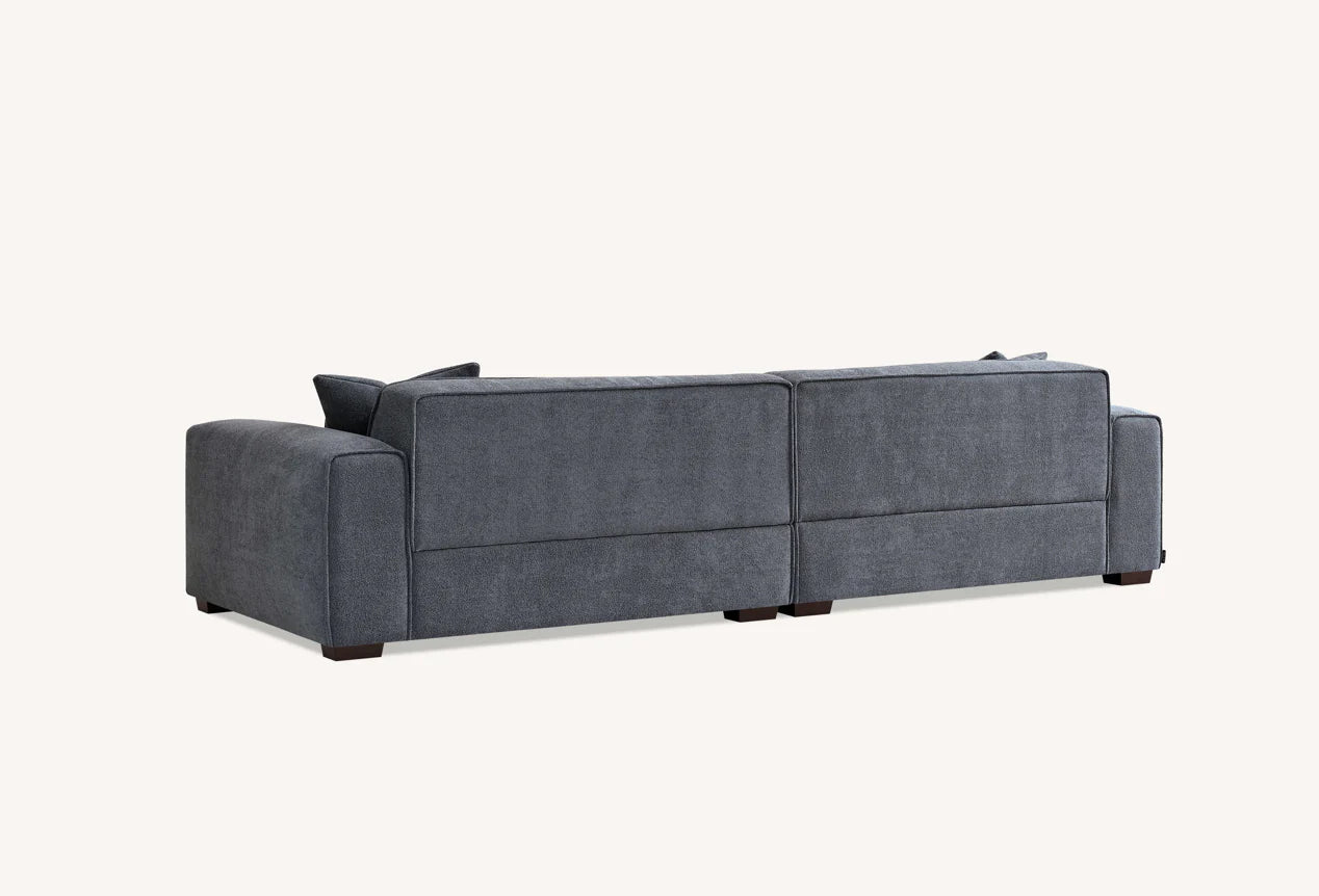 Alchemy Detroit 4 seater with Chaise in Midnight Boucle