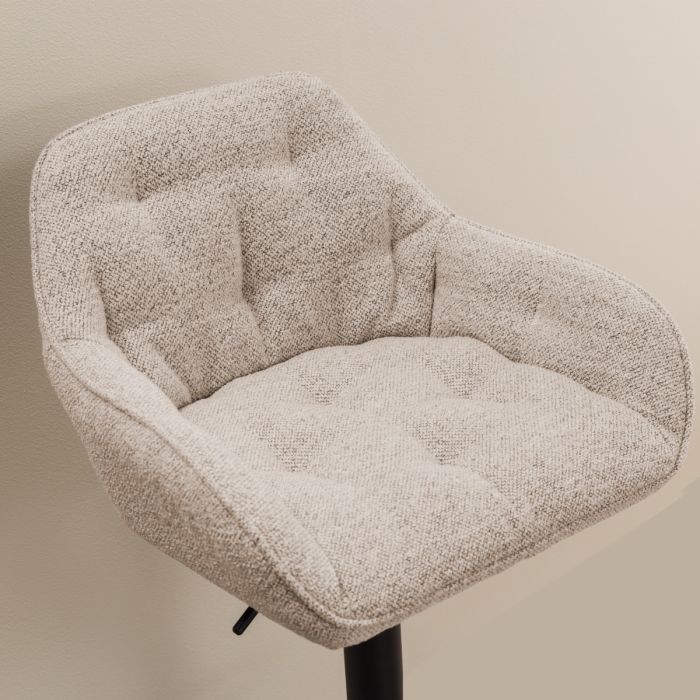 Blake Swivel Bar Stool In Monza Beige (Set of 2)