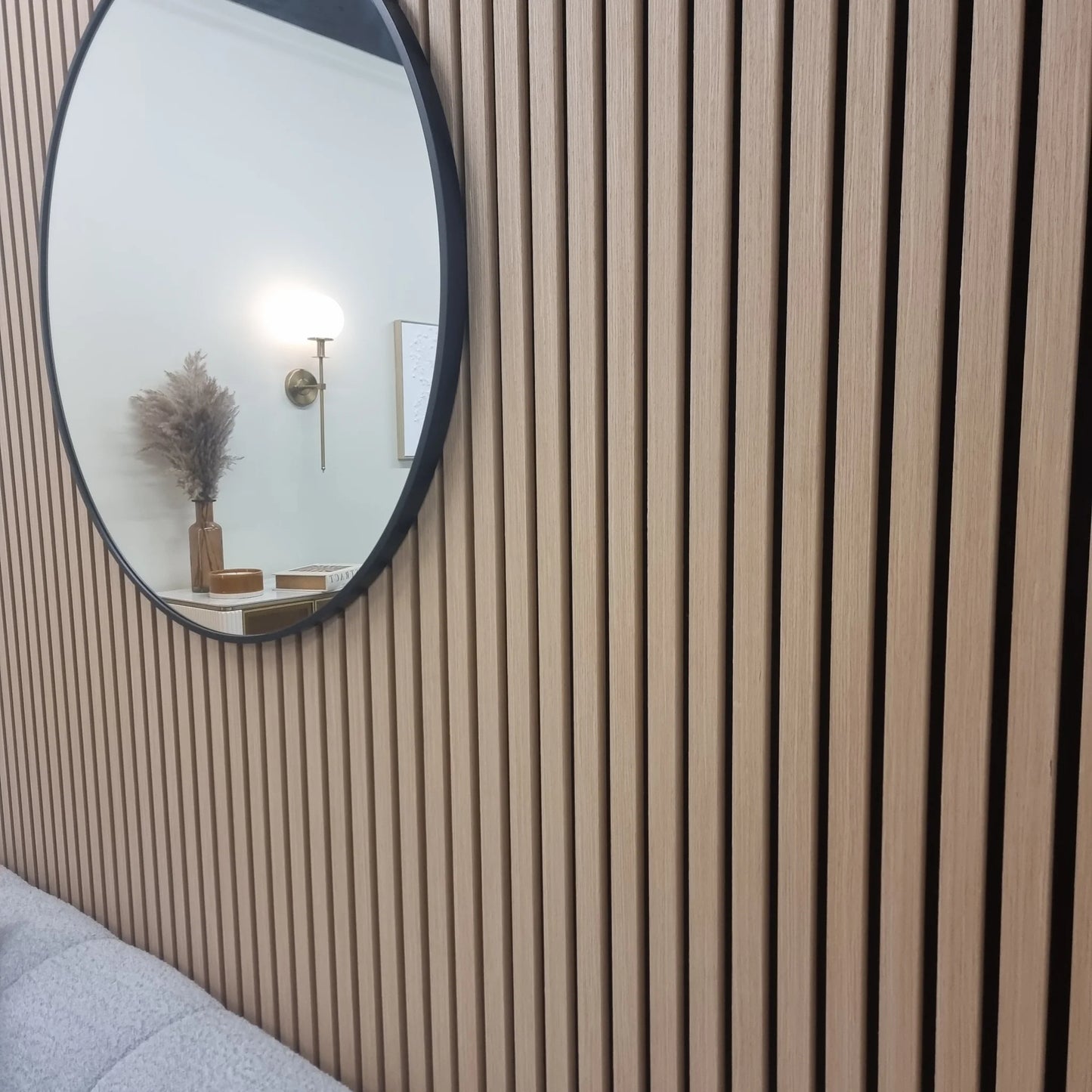 Orbis Round Mirror With Black Frame