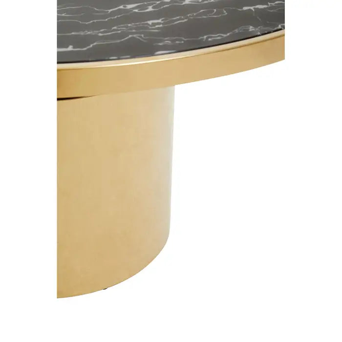 Aria Black Marble Effect Gold Base Coffee Table