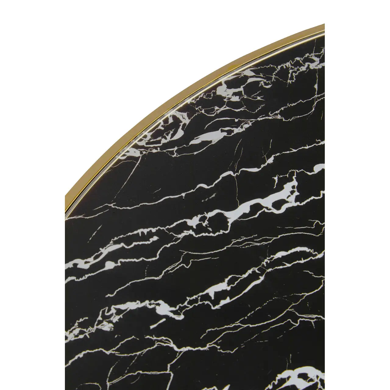 Aria Black Marble Effect Gold Base Coffee Table