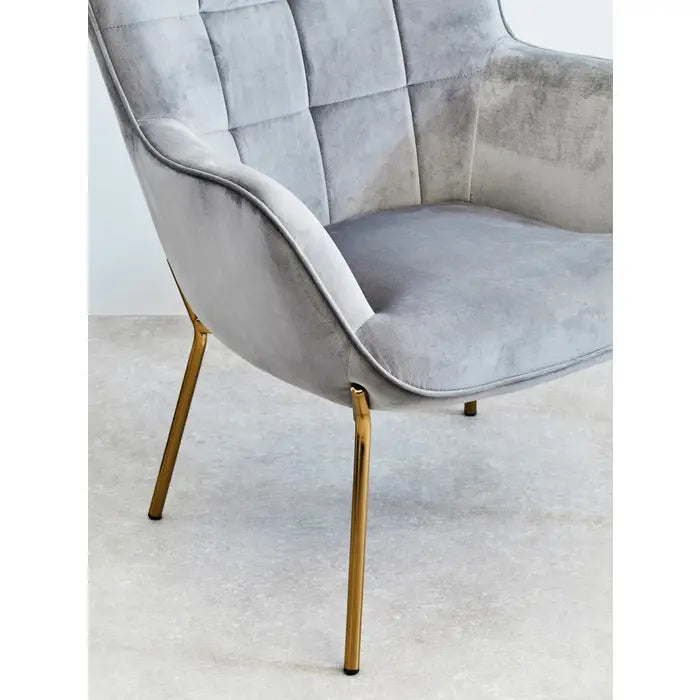 Sierra Grey Velvet Chair