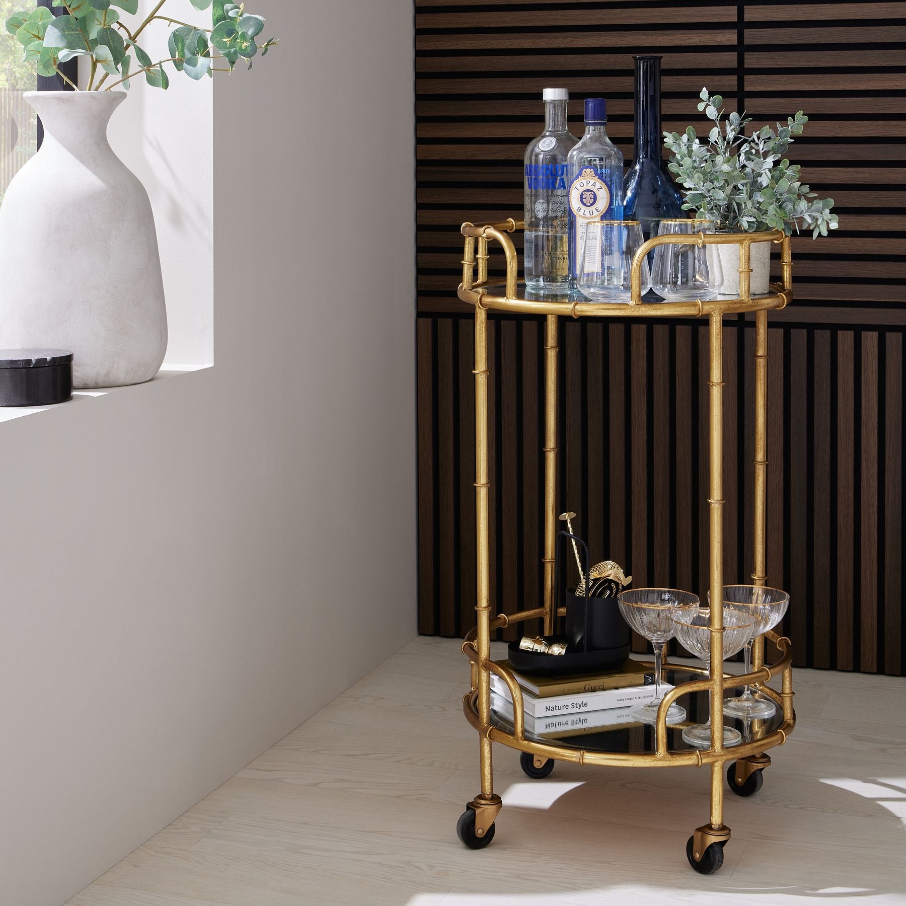Stylish drinks trolley and keep your favourite drink close to hand. 