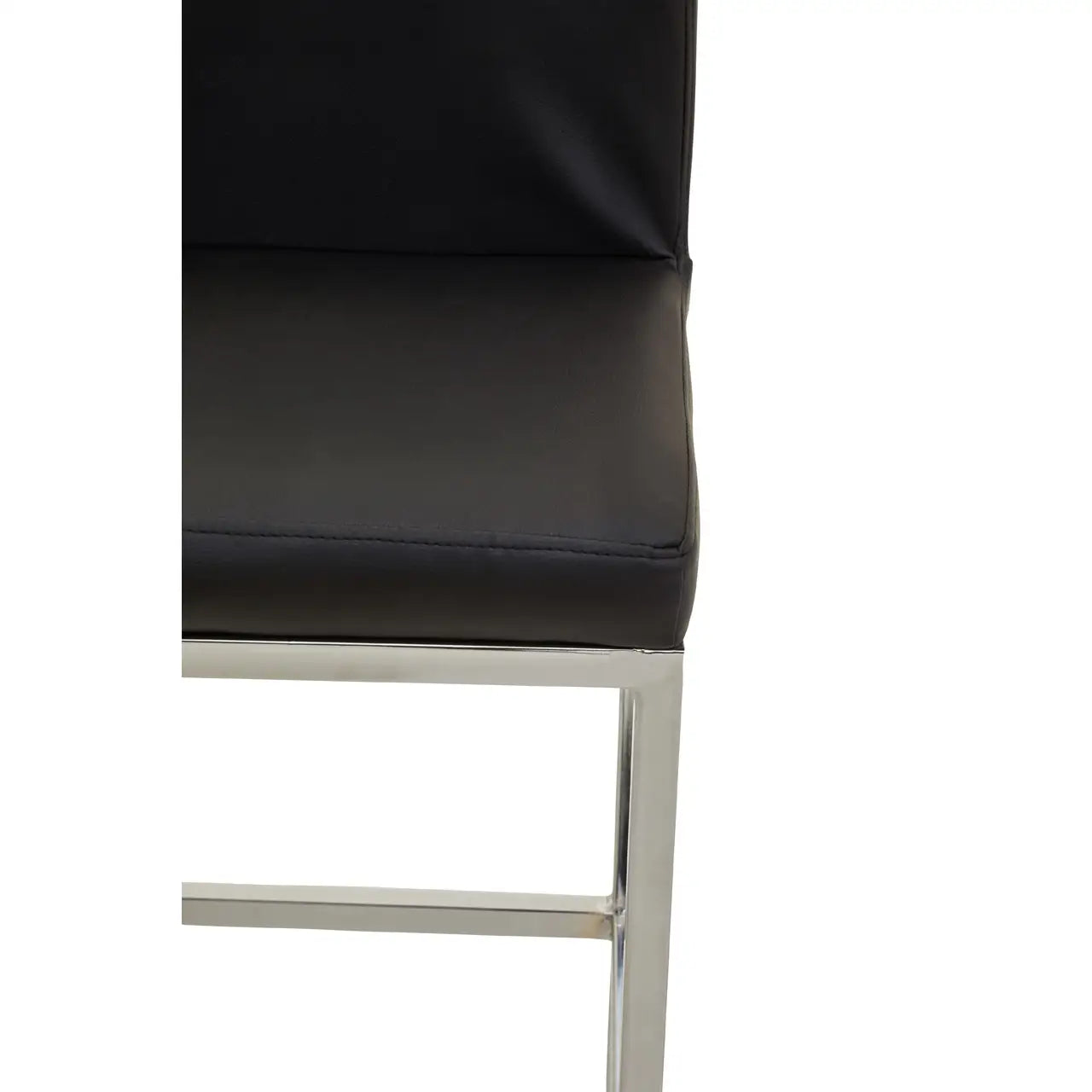 Brandt Black And Chrome Finish Bar Chair