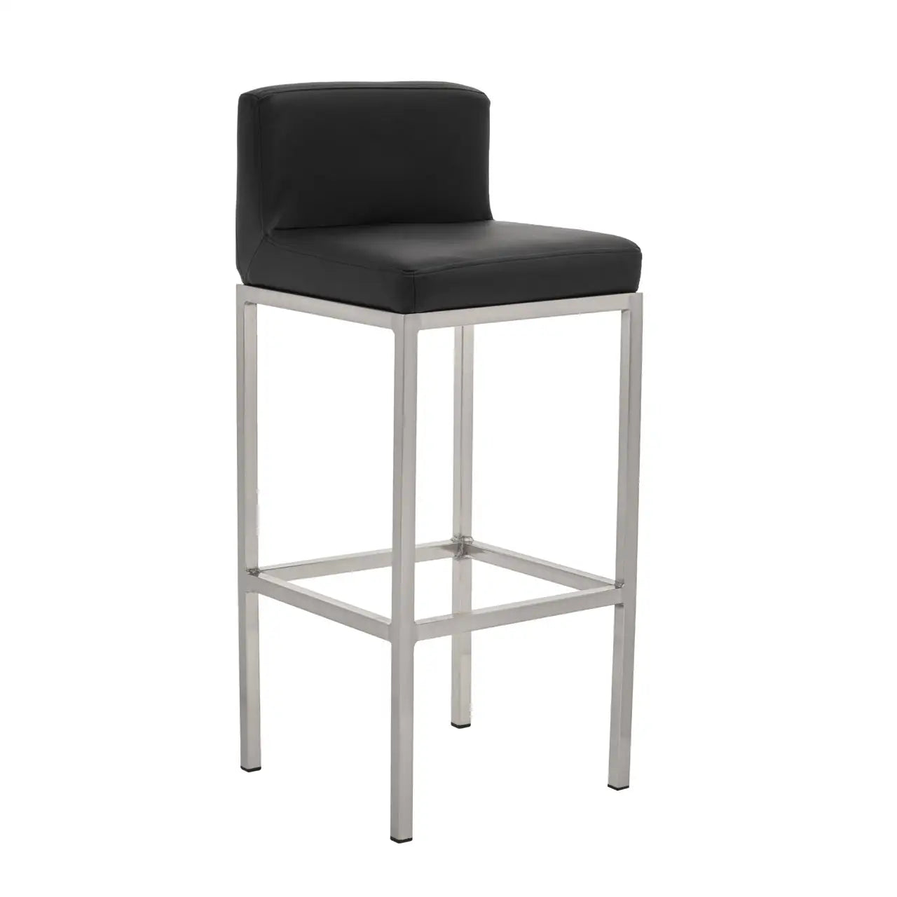 Brandt Black And Chrome Finish Bar Chair