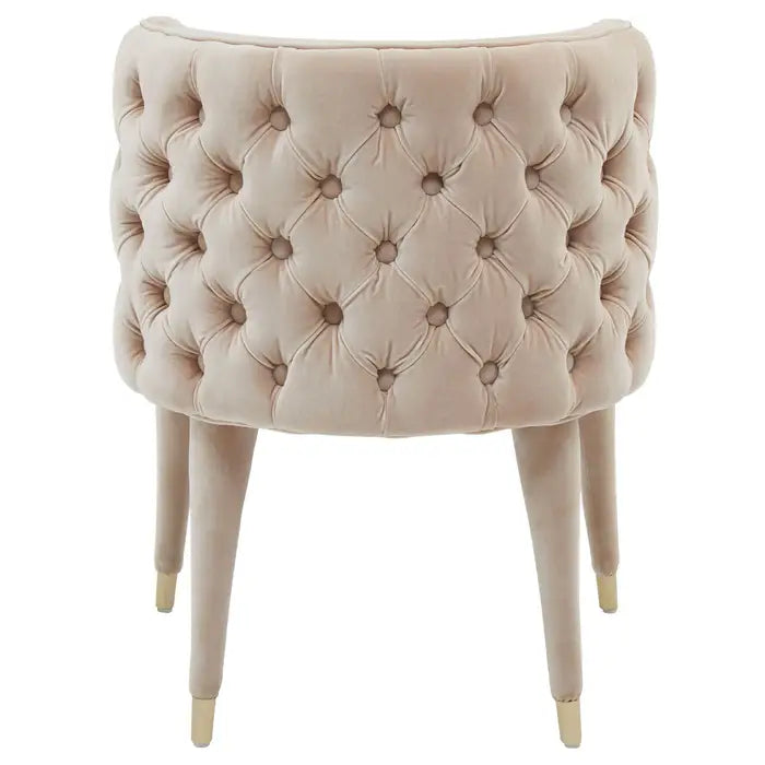 Vici Beige Tufted Backrest Chair